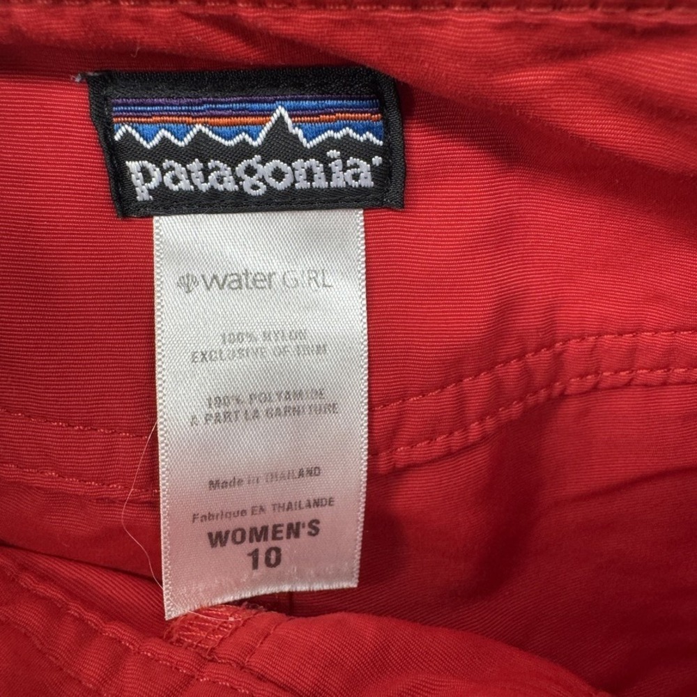 Patagonia Water Girl Shorts Womens 10 Crimson Red Drawstring Board Short Solid - Picture 3 of 9